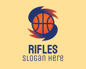Basketball - Gradient Basketball Hurricane logo design