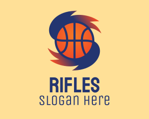 Gradient Basketball Hurricane  logo design