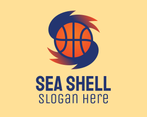 Gradient Basketball Hurricane  logo design