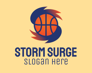 Hurricane - Gradient Basketball Hurricane logo design