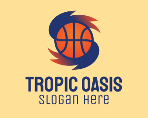 Gradient Basketball Hurricane  logo design