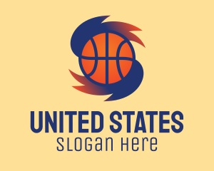 Gradient Basketball Hurricane  logo design