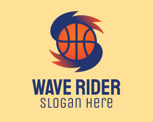 Gradient Basketball Hurricane  logo design