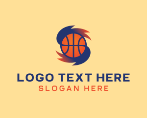 Sports Equipment - Gradient Basketball Hurricane logo design