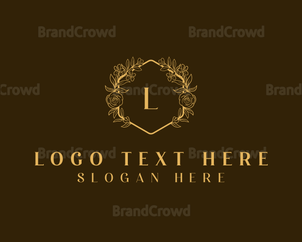 Organic Flower Wreath Logo