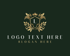 Luxury Shield Crown logo design