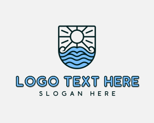 Travel Beach Waves logo design