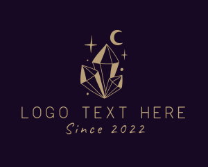 Moon - Sparkling Crystal Gem logo design