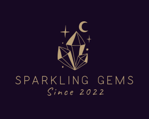 Sparkling Crystal Gem logo design