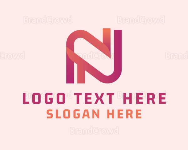 Modern Creative Gradient Letter N Logo