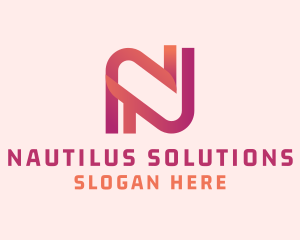 Modern Creative Gradient Letter N logo design