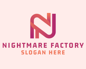 Modern Creative Gradient Letter N logo design