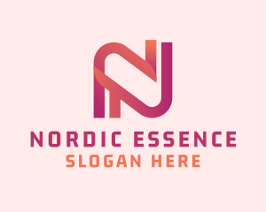 Modern Creative Gradient Letter N logo design