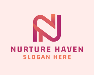 Modern Creative Gradient Letter N logo design