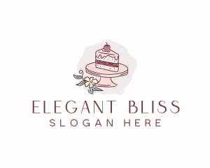 Doodle - Cherry Cake Dessert logo design