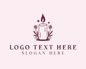 Sparkle - Floral Scented Candle logo design