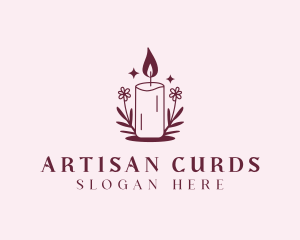 Floral Scented Candle logo design