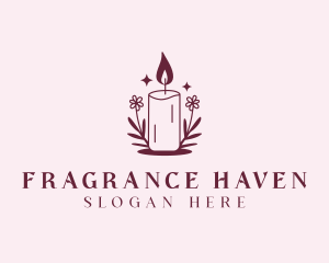 Scented - Floral Scented Candle logo design