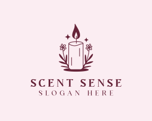 Floral Scented Candle logo design