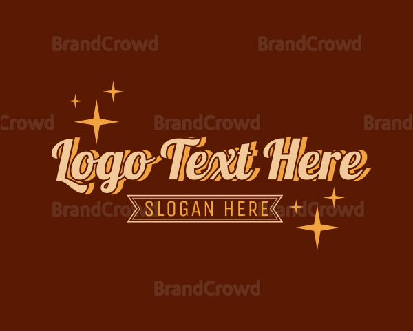 Premium Retro Script Logo