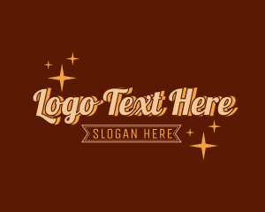 Premium Retro Script Logo