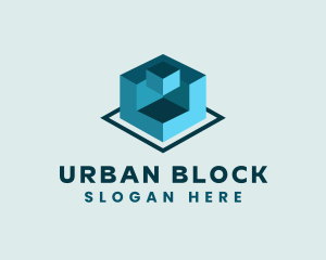 Block - Construction Block Structure logo design