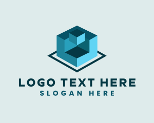Box - Construction Block Structure logo design