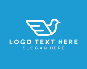 Avian - Dove Bird Wings logo design