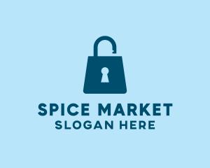 Market Bag Lock logo design