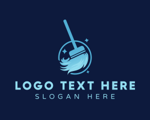 Clean - Cleaning Broom Sparkle logo design
