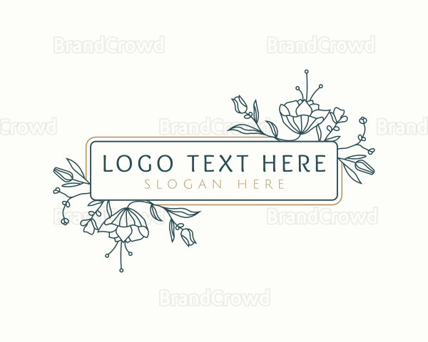 Floral Beautician Stylist Logo