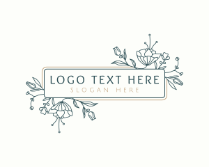 Beautician - Floral Beautician Stylist logo design