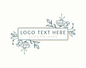 Floral Beautician Stylist Logo