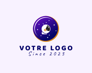 Space Astronaut Donut  Logo
