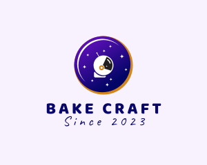 Space Astronaut Donut  logo design