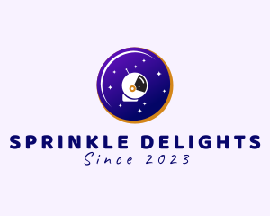 Space Astronaut Donut  logo design