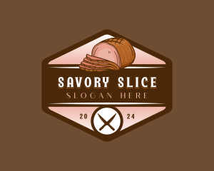 Ham - Holiday Sliced Ham logo design