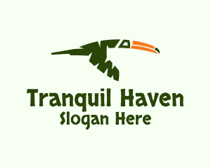 Flying Rainforest Toucan Logo