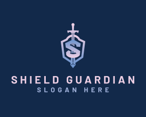 Defender - Sword Shield Weapon logo design