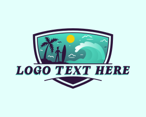 Travel Beach Surfing  Logo