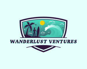 Traveling - Travel Beach Surfing logo design