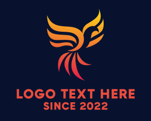 Mythological Creature - Blazing Legendary Phoenix logo design