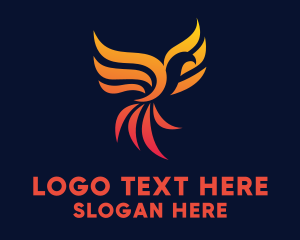 Blazing Legendary Phoenix Logo