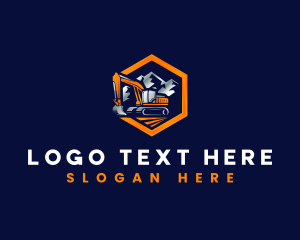 Excavator - Excavator Mountain Construction logo design