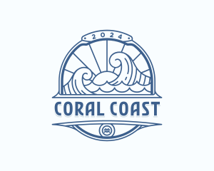 Waves Coast Travel logo design