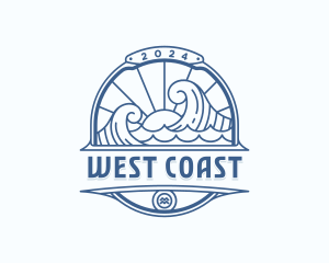 Waves Coast Travel logo design