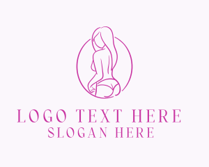 Strip Club - Adult Woman Model logo design
