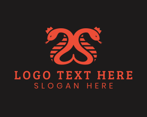 Toxic - Snake Crown Letter S logo design