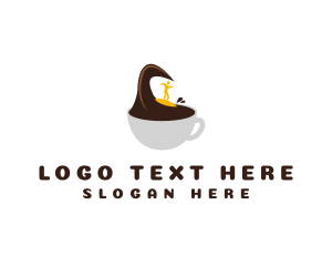 Coffee - Surfing Espresso Cup logo design