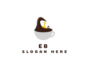 Coffee - Surfing Espresso Cup logo design
